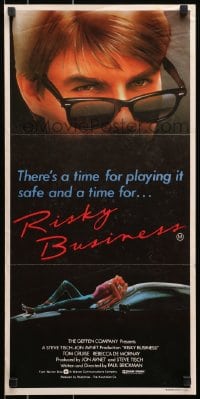 1z905 RISKY BUSINESS Aust daybill 1983 classic close up artwork image of Tom Cruise in cool shades!