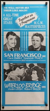 1z915 SAN FRANCISCO/WATERLOO BRIDGE Aust daybill 1970s Clark Gable, Spencer Tracy, Vivien Leigh!