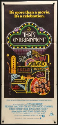 1z955 THAT'S ENTERTAINMENT Aust daybill 1974 classic MGM Hollywood scenes, it's a celebration!