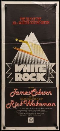1z991 WHITE ROCK Aust daybill 1977 CoburnXII Winter Olympics sports documentary, James Coburn!