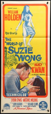 1z997 WORLD OF SUZIE WONG Aust daybill 1960 William Holden was the first man that Kwan ever loved!