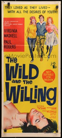 1z999 YOUNG & WILLING Aust daybill 1964 Virginia Maskell, Ian McShane, English college sex!