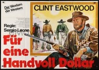 1z280 FISTFUL OF DOLLARS German 33x47 R1978 the man with no name, Clint Eastwood, art by Casaro!