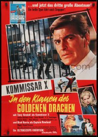 1z332 AGENT JOE WALKER: OPERATION FAR EAST German 1966 Tony Kendall, cool spy action artwork!