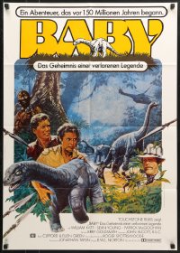 1z344 BABY German 1985 cool dinosaur adventure, secret of lost legend, completely different art!