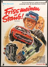 1z384 EAT MY DUST German 1976 Ron Howard pops the clutch and tells the world, car chase art!