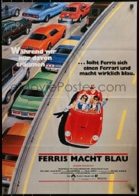 1z394 FERRIS BUELLER'S DAY OFF German 1986 John Hughes, different art of cast in Ferrari!