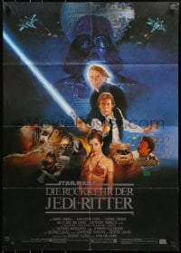 1z477 RETURN OF THE JEDI German 1983 George Lucas classic, Mark Hamill, Harrison Ford, Sano art!