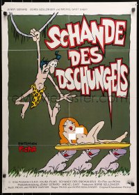 1z487 SHAME OF THE JUNGLE German 1976 sexy Tarzan spoof, wacky cartoon artwork!