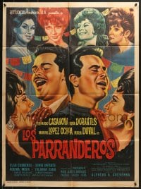 1z156 LOS PARRANDEROS Mexican poster 1963 Fernando Casanova, Irma Dorantes, Manuel Lopez Ochoa!