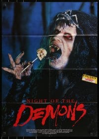 1z457 NIGHT OF THE DEMONS 24x33 German video poster 1988 you'll have a hell of a time, different!