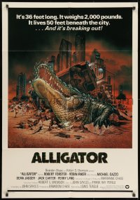 1z133 ALLIGATOR South African 1980 cool different artwork of twisted alligator by J. Lamb!
