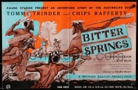 1z009 BITTER SPRINGS 2pg English trade ad 1950 Australian western starring Chips Rafferty, cool art!
