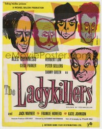 1z057 LADYKILLERS English trade ad 1955 wonderful art of Alec Guinness & crooks by Reginald Mount!