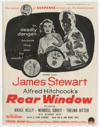 1z060 REAR WINDOW English trade ad 1954 Hitchcock, Jimmy Stewart & Grace Kelly, different image!