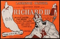 1z028 RICHARD III 2pg English trade ad 1955 great art of star/director Laurence Olivier!