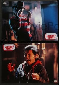 1z584 FREDDY'S DEAD 11 German LCs 1991 different images of Robert Englund as Freddy Krueger!