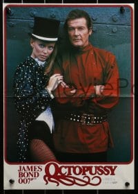 1z545 OCTOPUSSY 4 German LCs 1983 Maud Adams & Roger Moore as James Bond 007, different images!
