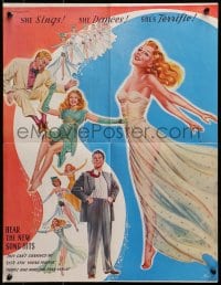 1z001 DOWN TO EARTH 8pg English trade ad 1947 Rita Hayworth, folds out to make a 17x22 poster!