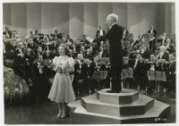 2a003 100 MEN & A GIRL 7.75x9.5 still 1937 Deanna Durbin singing w/ Leopold Stokowski & orchestra!