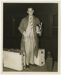 2a013 ADRIAN deluxe 8x10 news photo 1936 MGM's studio fashion creator at Grand Central Station!