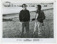 2a041 ANNIE HALL 8x10.25 still 1977 close up of Woody Allen & Diane Keaton on the beach!