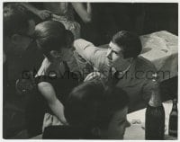 2a053 AUDREY HEPBURN/ANTHONY PERKINS 8.5x10.75 French news photo 1960s chatting at Parisian ball!