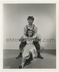 2a054 BABES ON BROADWAY 8.25x10 still 1941 Mickey Rooney catching Judy Garland when she falls!