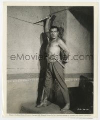 2a157 COBRA WOMAN 8.25x10 still 1944 barechested Lon Chaney Jr. as a deaf mute with dagger!