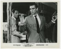 2a248 DR. NO 8.25x10 still 1963 c/u of Jack Lord holding gun on Sean Connery as James Bond!