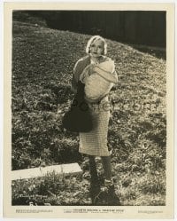 2a273 ESCAPE ME NEVER 8x10 still 1935 overhead portrait of Elisabeth Bergner holding baby!