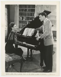 2a414 HIGHER & HIGHER 8x10.25 still 1943 young Frank Sinatra & Michele Morgan sitting at piano!