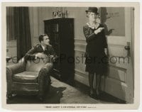 2a424 HOME JAMES 8x10.25 still 1928 Charles Delaney watches Laura La Plante impersonate her boss!