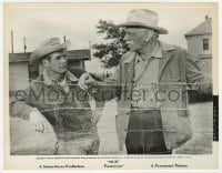 2a438 HUD 8x10.25 still 1963 close up of Paul Newman & Melvyn Douglas standing by fence!