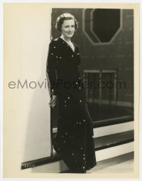 2a465 IRENE DUNNE 7.75x10 still 1930s full-length modeling black dress covered in silvery stars!