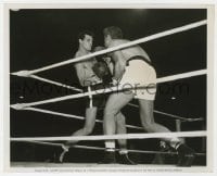 2a467 IRON MAN 8x10 still 1951 Jeff Chandler in the ring boxing with young Rock Hudson!