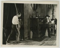 2a527 LADY ROBINHOOD 8x10.25 still 1925 Boris Karloff with gun confronts Evelyn Brent, rare & lost!