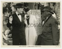 2a574 MAD HOLIDAY 7.75x10 still 1936 c/u of masked man holding gun on Elissa Landi & Edmund Lowe!