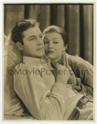 2a614 MASK OF FU MANCHU 7.5x9.75 still 1932 romantic c/u of Asian Myrna Loy & Charles Starrett!
