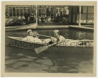 2a620 MEN O'WAR 8x10 still 1929 c/u of sailors Laurel and Hardy, who can't handle a small rowboat!