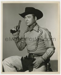 2a637 MONTE HALE 8.25x10 still 1940s Republic Pictures cowboy portrait with guns by Roman Freulich!
