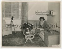 2a658 MYRNA LOY 8x10.25 still 1940 she's reading a fashion magazine in her dressing room at MGM!