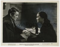 2a693 PARADINE CASE 8x10.25 still 1948 c/u of lawyer Gregory Peck & Valli holding hands, Hitchcock!