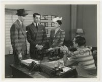 2a704 PHILADELPHIA STORY 8.25x10 still 1940 James Stewart, Cary Grant & Ruth Hussey in office!
