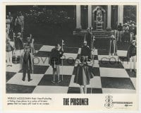 2a719 PRISONER TV 8x10 still 1967 Patrick McGoohan finds himself playing a living chess piece!