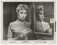 2a726 PSYCHO 8x10.25 still 1960 sexy Janet Leigh in car lot bathroom with cash, Hitchcock classic!