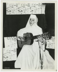 2a808 SINGING NUN 8x10.25 still 1966 Debbie Reynolds in nun's habit playing guitar by posters!