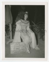 2a841 STORY OF MANKIND wardrobe test 4x5 still 1957 sexy Virginia Mayo in costume as Cleopatra!