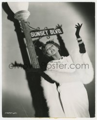 2a851 SUNSET BOULEVARD 7.5x9.25 still 1950 publicity portrait of Gloria Swanson by street sign!