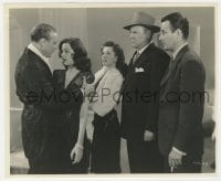 2a922 TWO O'CLOCK COURAGE 8x10 key book still 1944 murder suspect tells Jane Greer to shut up!